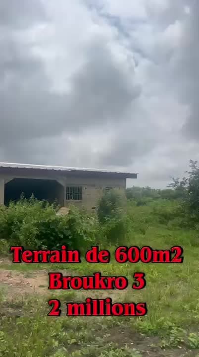 2 terrains de 600 m² à vendre à Bruoukro 3